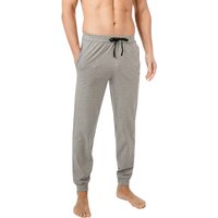 BOSS Black Herren Pyjamahose grau Jersey-Baumwolle unifarben von BOSS Black