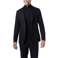 BOSS Black Herren Sakko blau Schurwoll-Stretch von BOSS Black