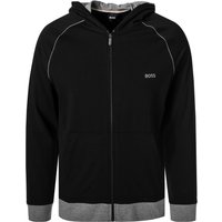 BOSS Black Herren Sweatjacke schwarz Baumwolle unifarben von BOSS Black