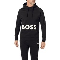 BOSS Black Herren Hoodie schwarz Baumwolle von BOSS Black