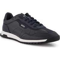 BOSS Black Herren Sneaker blau Glattleder von BOSS Black