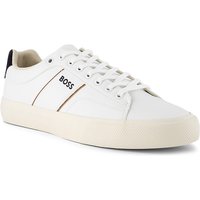 BOSS Black Herren Sneaker weiß Glattleder von BOSS Black