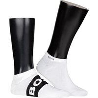 BOSS Black Herren Sneakersocken weiß Baumwolle unifarben von BOSS Black