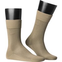 BOSS Black Herren Socken beige Baumwolle unifarben von BOSS Black