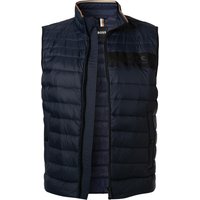 BOSS Black Herren Steppweste blau unifarben von BOSS Black