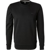 BOSS Black Herren Sweatshirt schwarz Baumwolle unifarben von BOSS Black