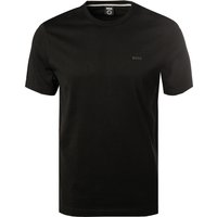 BOSS Black Herren T-Shirt schwarz Baumwolle von BOSS Black