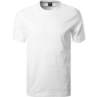 BOSS Black Herren T-Shirt weiß Baumwolle von BOSS Black