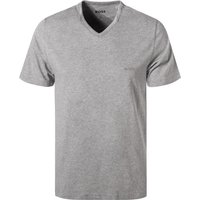 BOSS Black Herren T-Shirts grau Baumwolle unifarben von BOSS Black