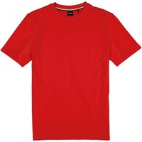 BOSS Black Herren T-Shirt rot Baumwolle von BOSS Black