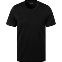 BOSS Black Herren T-Shirts schwarz Baumwolle unifarben von BOSS Black