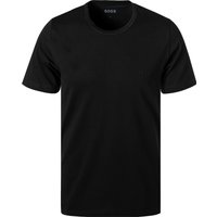 BOSS Black Herren T-Shirts schwarz Baumwolle unifarben von BOSS Black