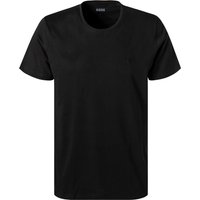 BOSS Black Herren T-Shirts schwarz Baumwolle unifarben von BOSS Black