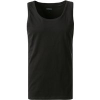 BOSS Black Herren Tanktops schwarz Baumwolle unifarben von BOSS Black