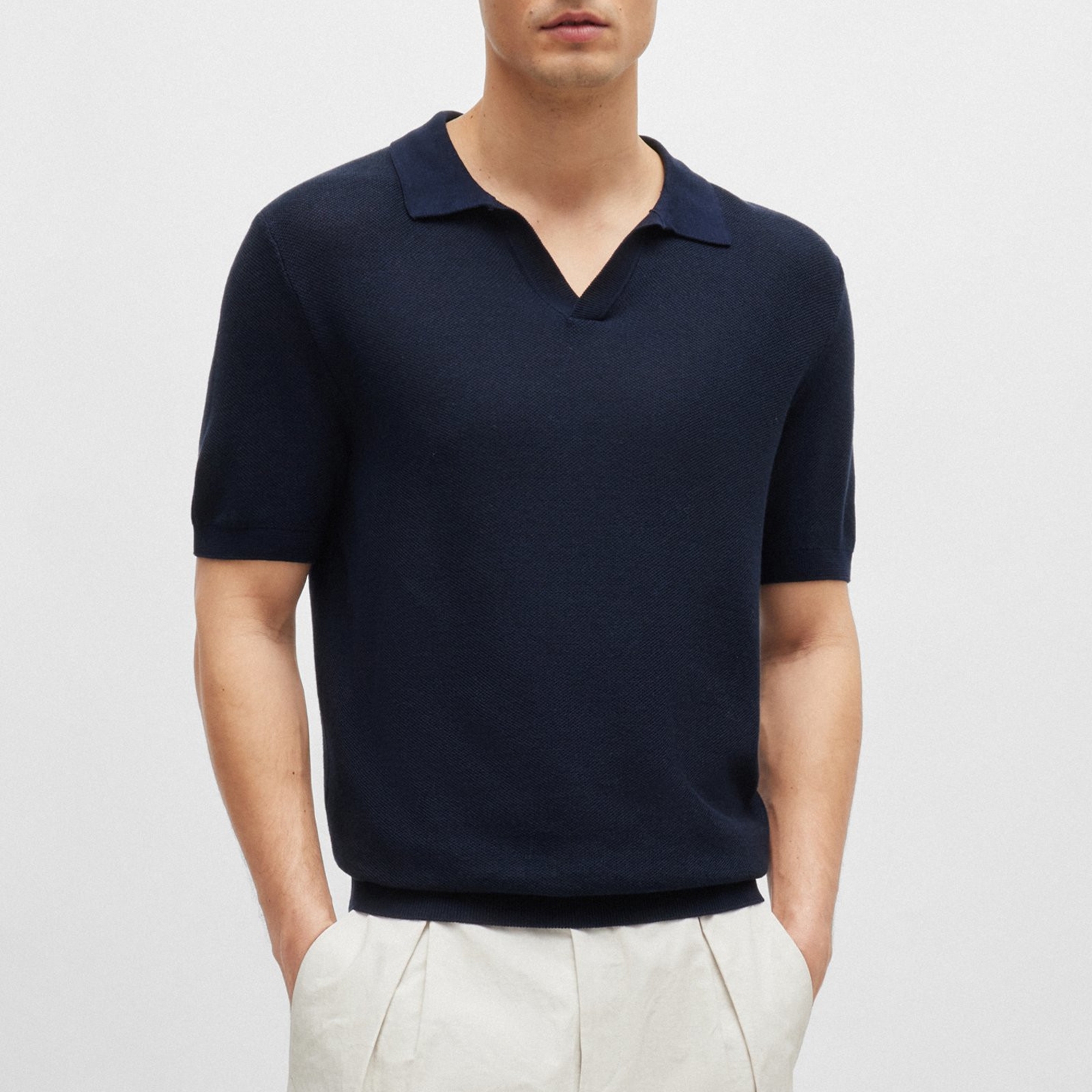 BOSS Black Tempio Cotton-Blend Polo Shirt - XL von BOSS Black