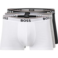 BOSS Black Herren Trunks grau Baumwolle unifarben von BOSS Black