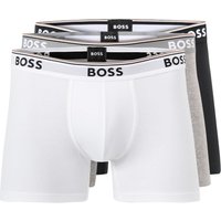 BOSS Black Herren Trunks grau Baumwolle unifarben von BOSS Black