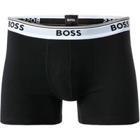 BOSS Black Herren Trunks schwarz Baumwolle unifarben von BOSS Black