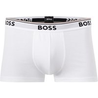 BOSS Black Herren Trunks weiß Baumwolle unifarben von BOSS Black