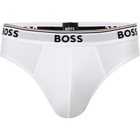 BOSS Black Herren Slips weiß Baumwolle unifarben von BOSS Black