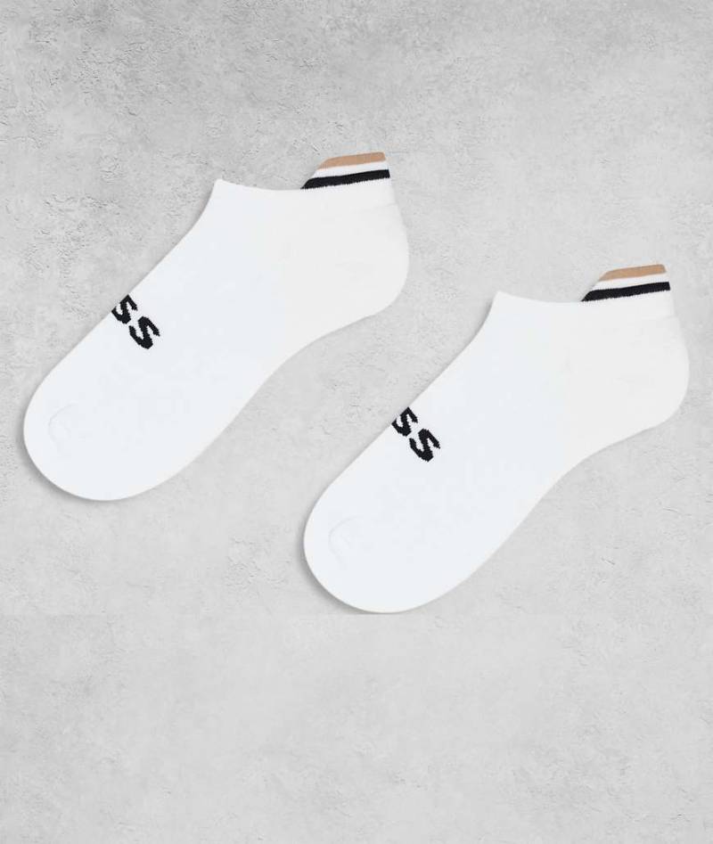 BOSS Bodywear - Iconic Loop 2 Low - Sneakersocken in Weiß mit Logo von BOSS Bodywear