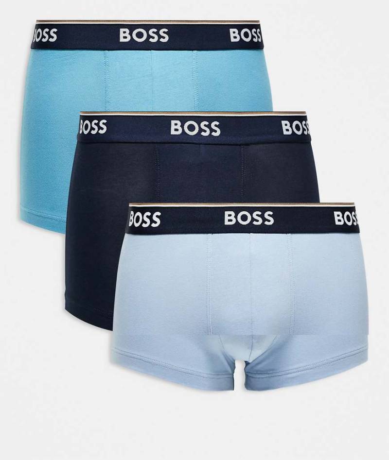 BOSS Bodywear - Power - 3er-Pack Unterhosen in Blau von BOSS Bodywear