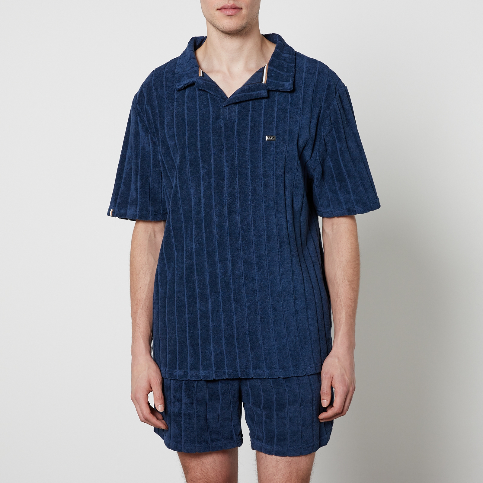 BOSS Bodywear Terry Flannel Polo Shirt - L von BOSS Bodywear