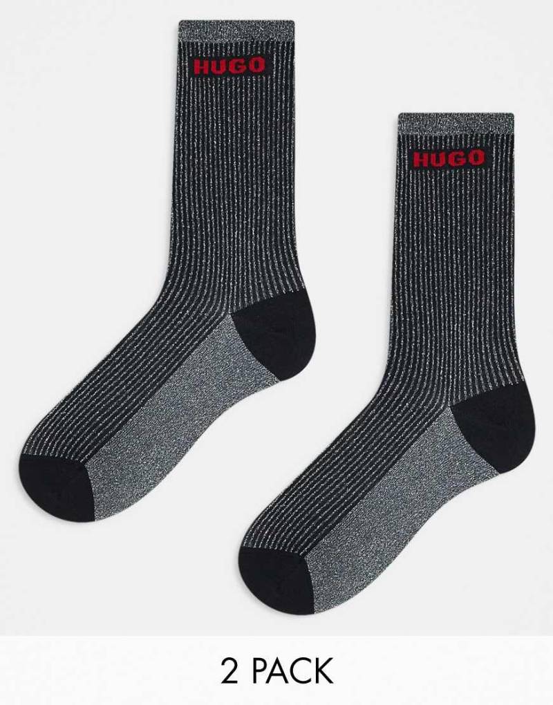 HUGO - Bodywear - 2er-Pack Socken in Schwarz von BOSS Bodywear