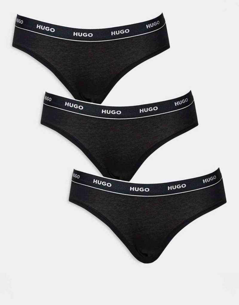 HUGO - Bodywear - 3er-Pack Slips in Schwarz mit Logobund von Hugo Red