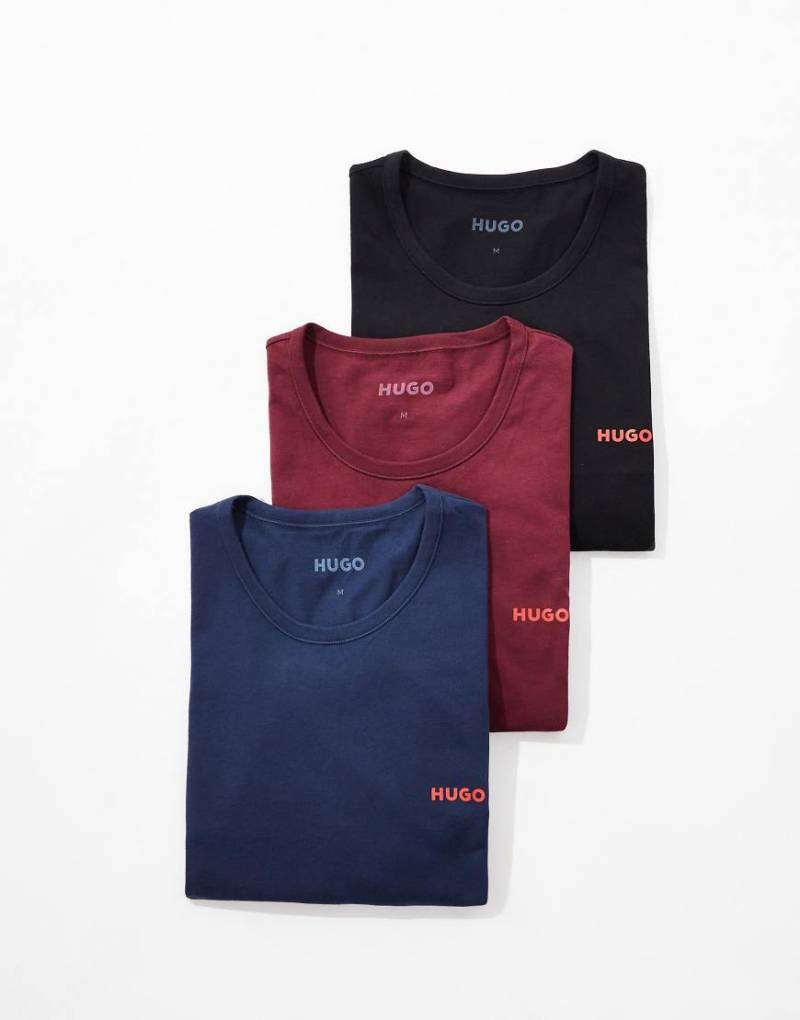 HUGO - Bodywear - 3er-Pack T-Shirt in mehreren Farben-Bunt von BOSS Bodywear