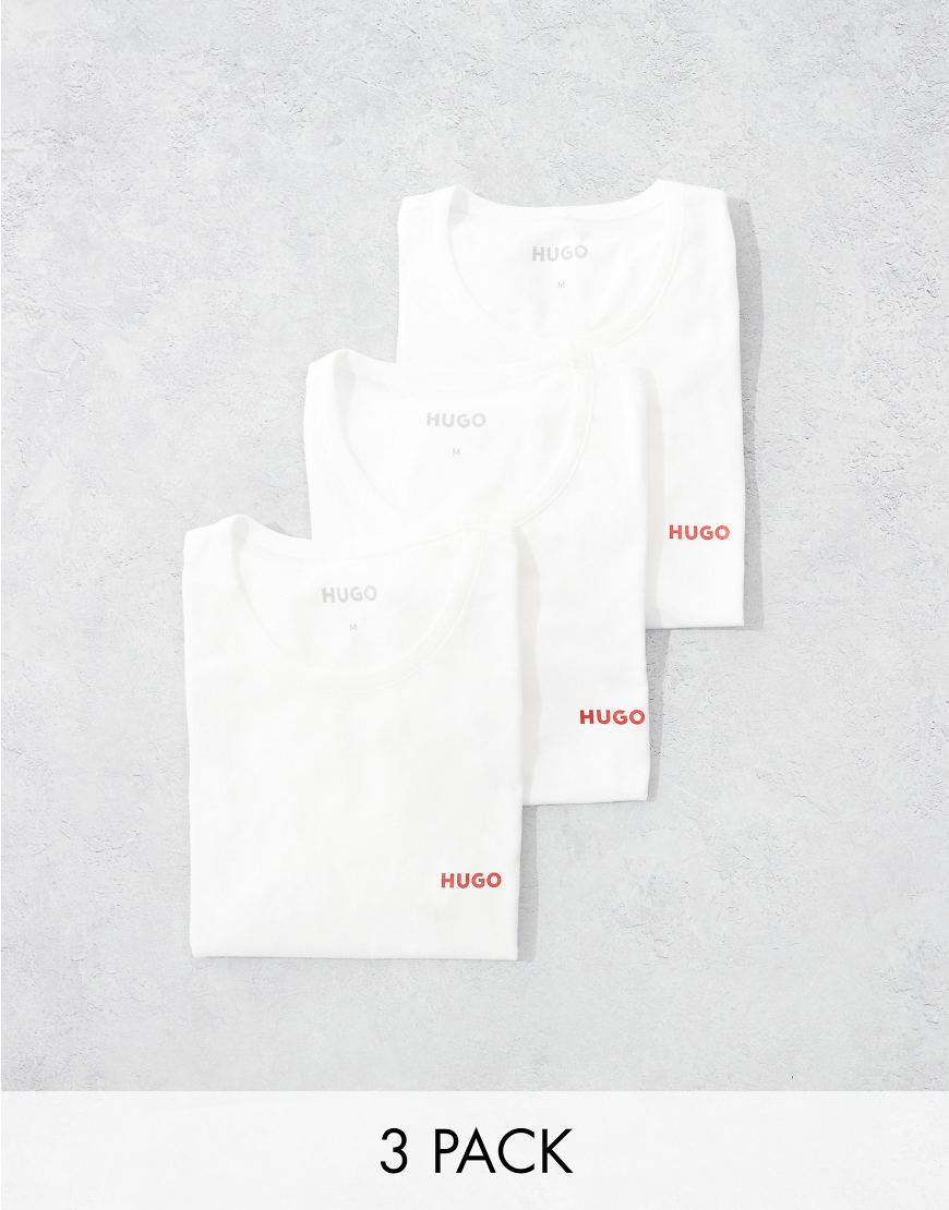 HUGO - Bodywear - 3er-Pack T-Shirts in Weiß von BOSS Bodywear