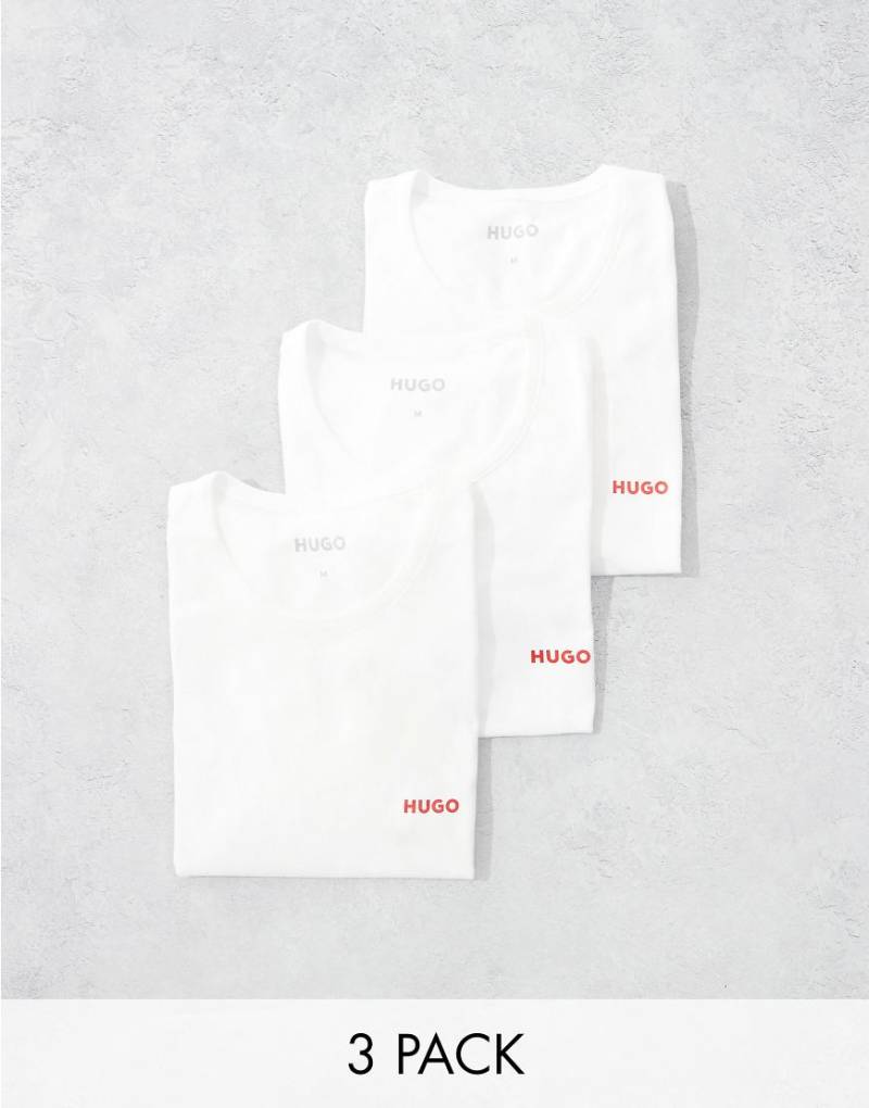 HUGO - Bodywear - 3er-Pack T-Shirts in Weiß von BOSS Bodywear