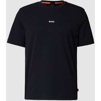 BOSS Orange T-Shirt mit Brand-Schriftzug in Marine, Größe XXL von Boss Orange