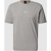 BOSS Orange T-Shirt mit Brand-Schriftzug in Mittelgrau, Größe L von Boss Orange