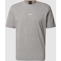 BOSS Orange T-Shirt mit Brand-Schriftzug in Mittelgrau, Größe XXL von Boss Orange