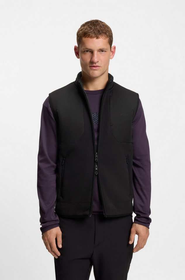 BOSS GREEN Fleeceweste Stehkragen, Relaxed Fit von BOSS GREEN