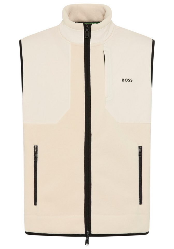BOSS GREEN Fleeceweste Stehkragen, Relaxed Fit von BOSS GREEN