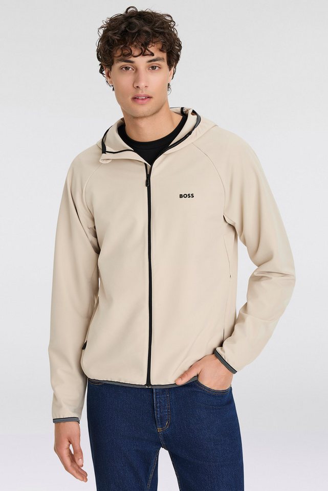 BOSS GREEN Funktionsjacke L Commuter mit gummiertem Markenlabel von BOSS GREEN