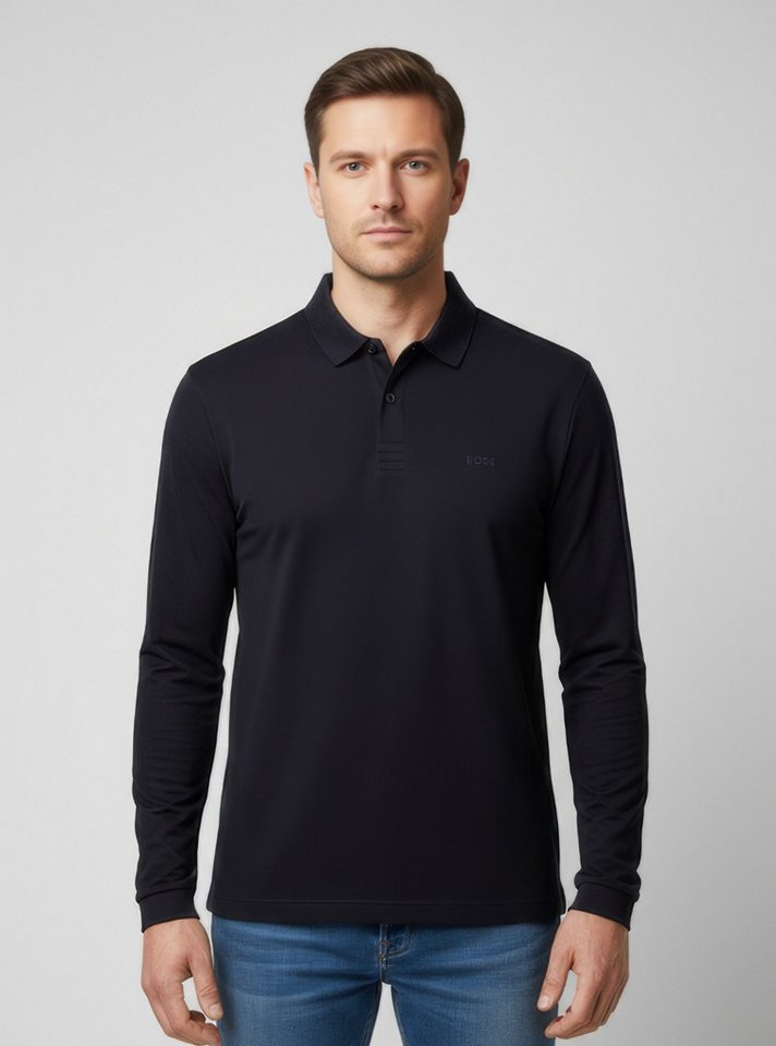 BOSS GREEN Langarm-Poloshirt Pirol Langarm, regular fit, Logo-Stickerei von BOSS GREEN