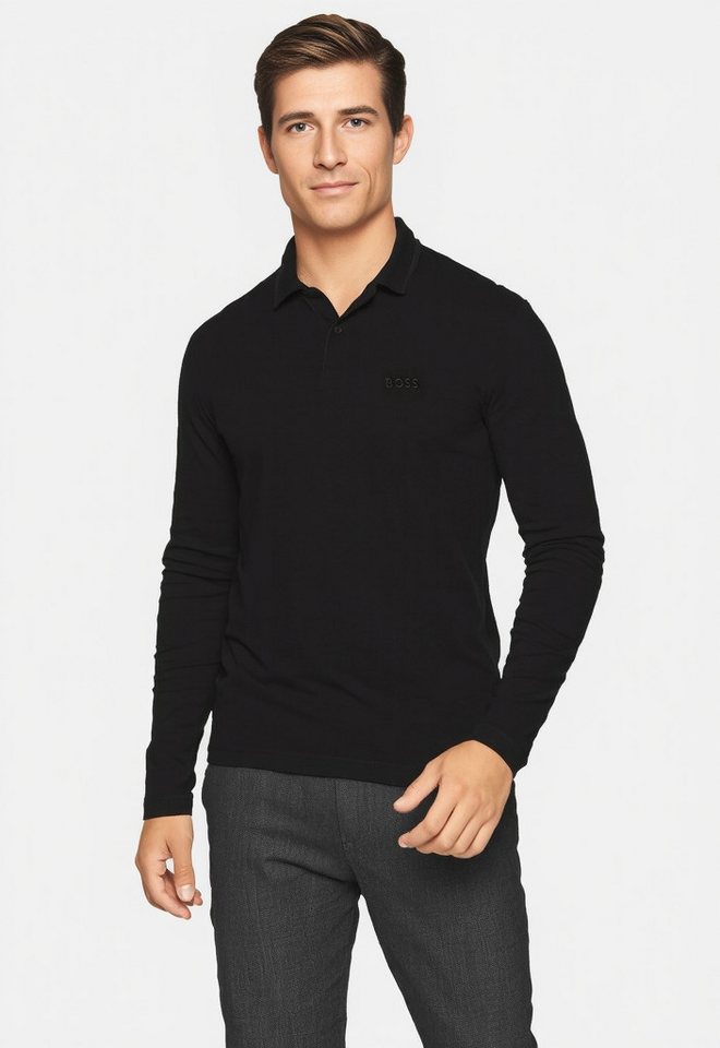 BOSS GREEN Langarm-Poloshirt Pirol Langarm, regular fit, Logo-Stickerei von BOSS GREEN