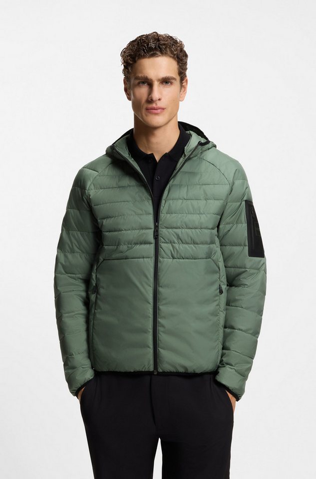 BOSS GREEN Steppjacke Kapuze, Regular Fit, reflektierende Details von BOSS GREEN