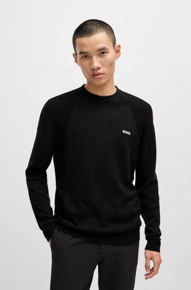 BOSS GREEN Strickpullover Momentum_Lite_C mit Marken-Logo von BOSS GREEN
