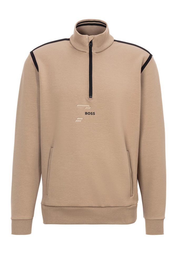 BOSS GREEN Sweatshirt Sweat Tape mit tonigem Logo-Print von BOSS GREEN