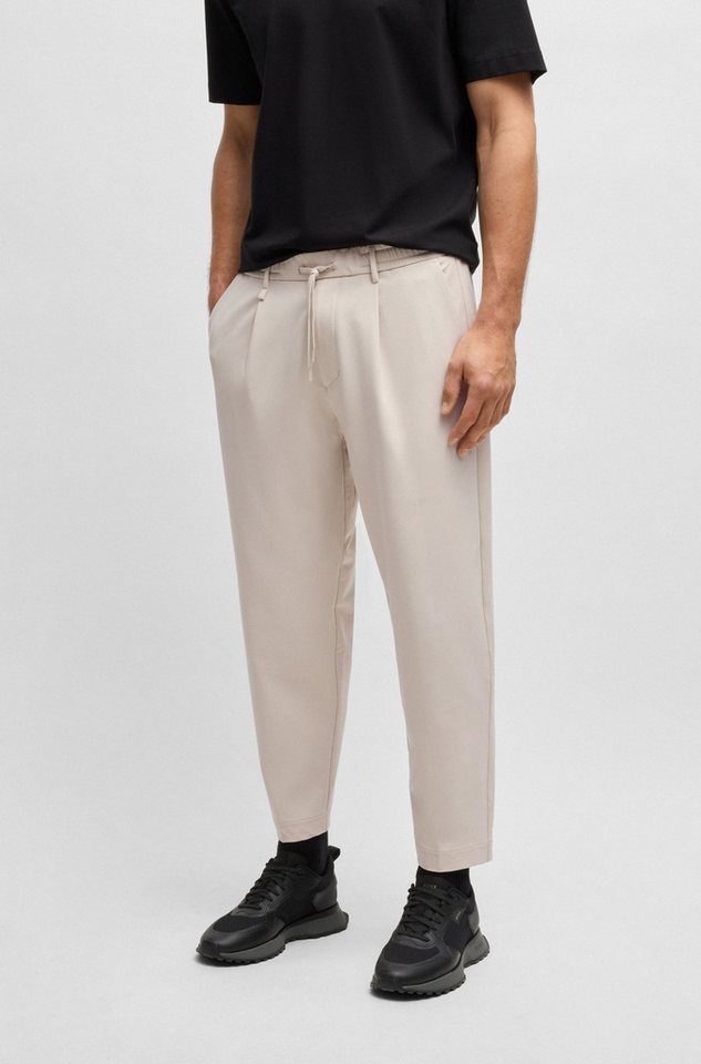 BOSS GREEN Webhose T Convert-Pleat mit Zugbund und Markenlabel von BOSS GREEN