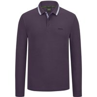 BOSS GREEN Langarm-Poloshirt in Piqué-Qualität mit Logo-Stickerei, Regular Fit von BOSS Green