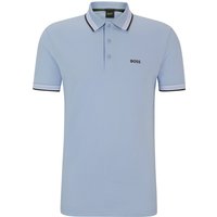 BOSS GREEN Piqué-Poloshirt mit Streifenakzenten und Logo-Stickerei von BOSS Green