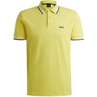 BOSS GREEN Piqué-Poloshirt mit Streifen-Akzenten und Logo-Stickerei von BOSS Green