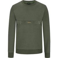 BOSS GREEN Sweatshirt im Materialmix mit Akzent-Bruststreifen von BOSS Green