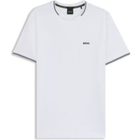 BOSS GREEN T-Shirt aus softem Stretch-Piqué mit Kontrastbündchen von BOSS Green