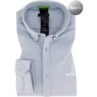 BOSS Green Herren Hemd blau Jersey meliert von BOSS Green